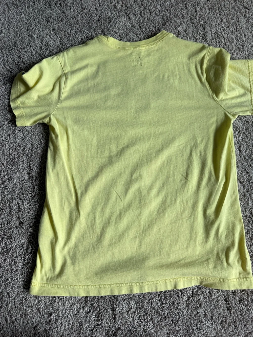 Nike Kids Lemon Yellow Tee with Blue Wave Logo